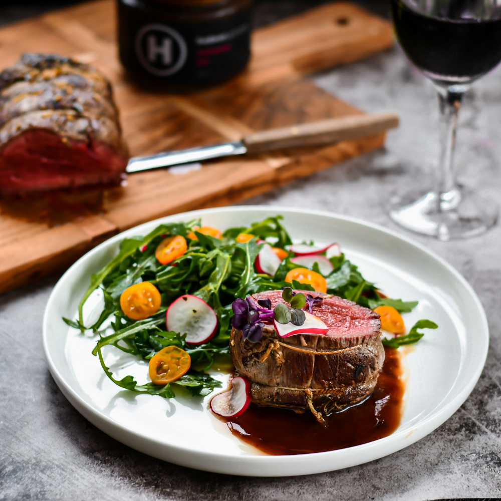 Recipe Eye Fillet with Red Wine Jus Hudson Meats
