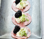Recipe : Salami with goats cheese, blackberries and dill