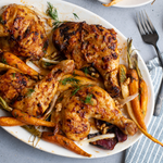 Recipe : Harissa roasted chicken with root vegetables