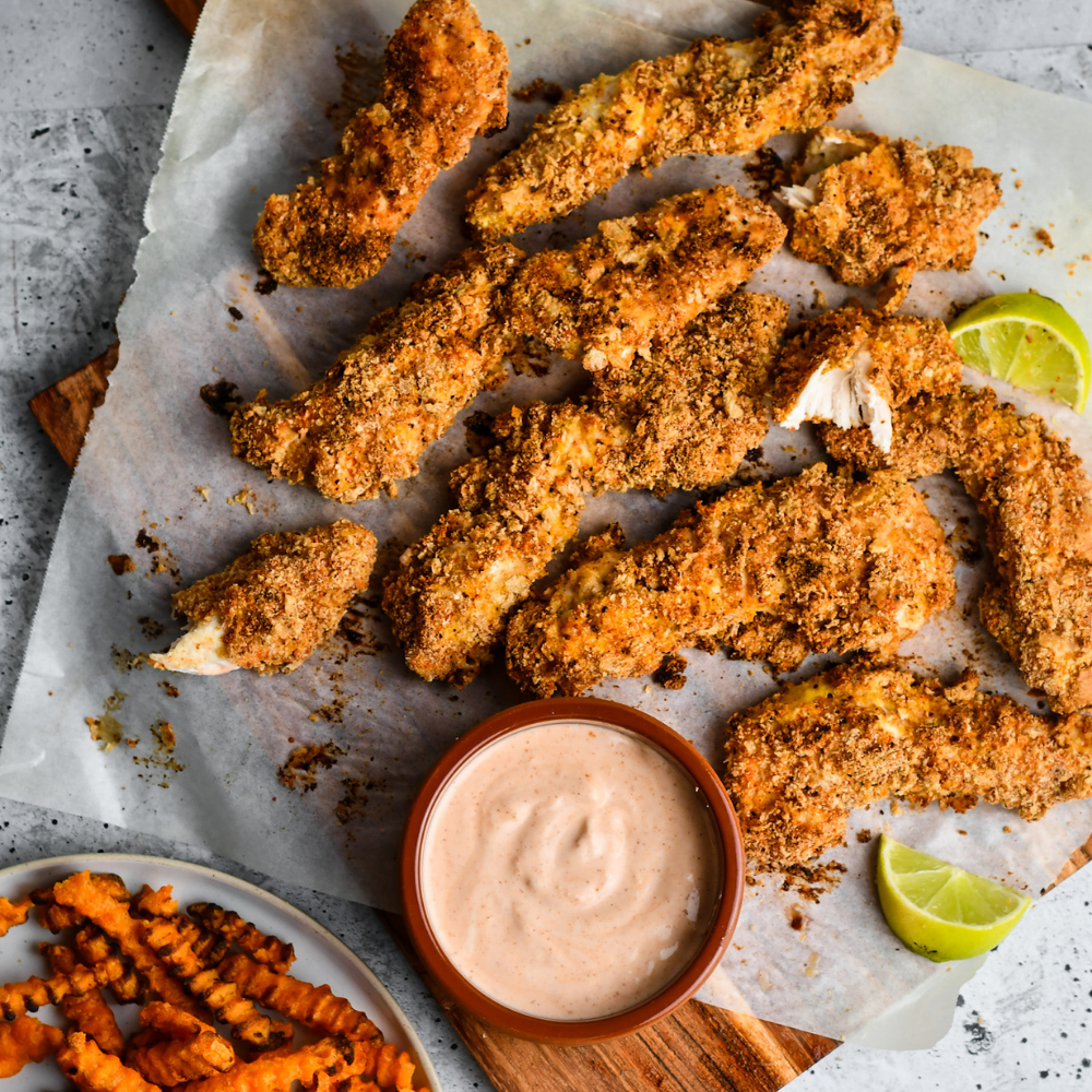 Recipe : Chicken Tenders with Sriracha Lime Dip