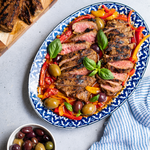 Recipe : Grilled Lamb with Olive Peperonata