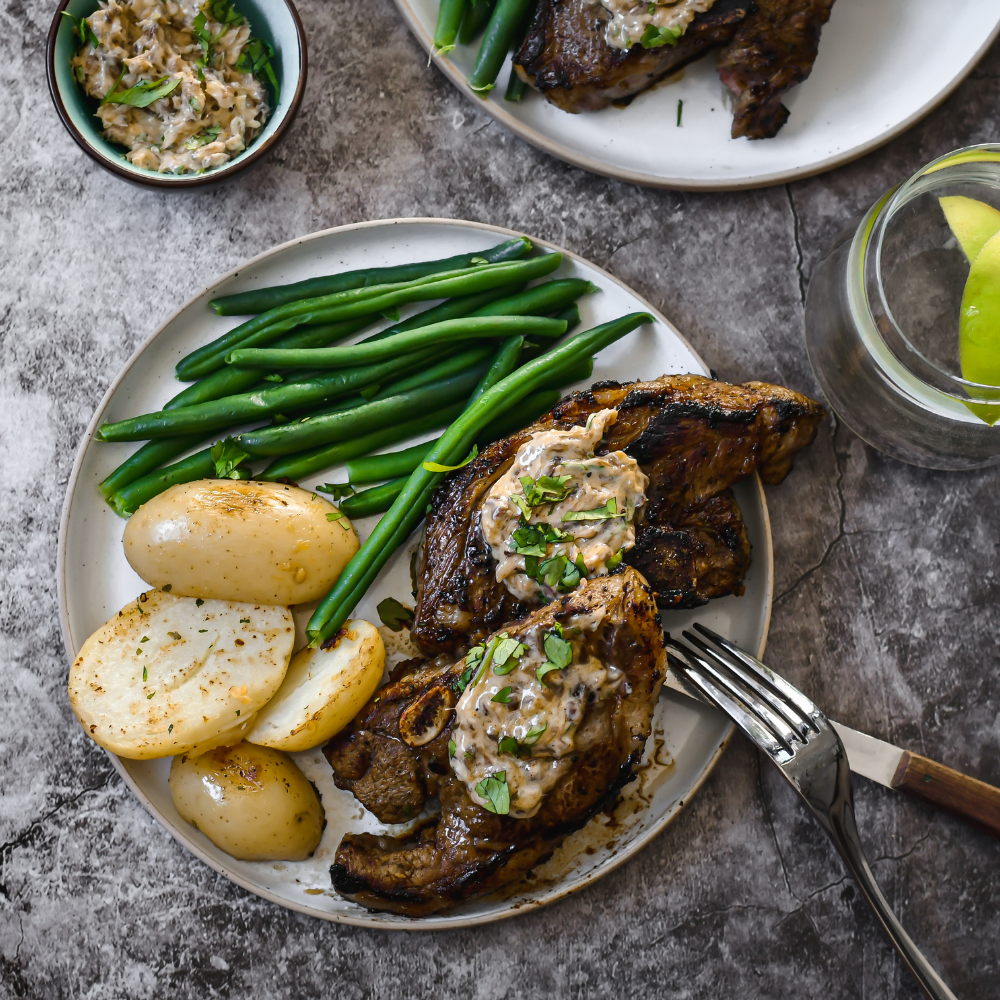 Recipe : Lamb Chump Chops with Anchovy Butter