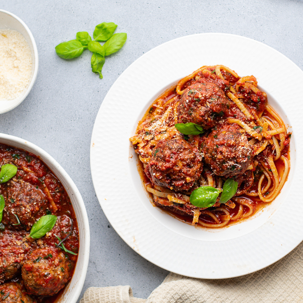 Recipe : Linguine with Ricotta & Beef Meatballs