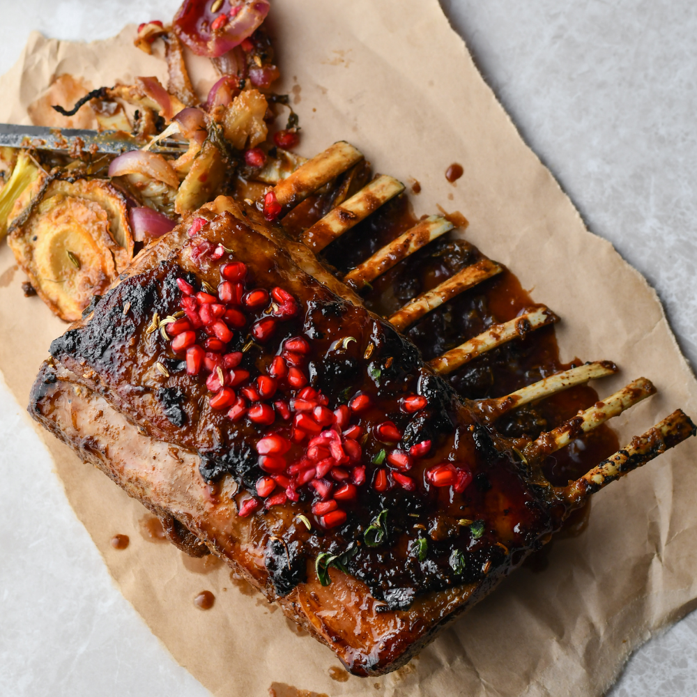 Recipe : Spiced pomegranate rack of lamb