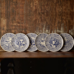 Set of 6 Ceramic Plates for Cheese